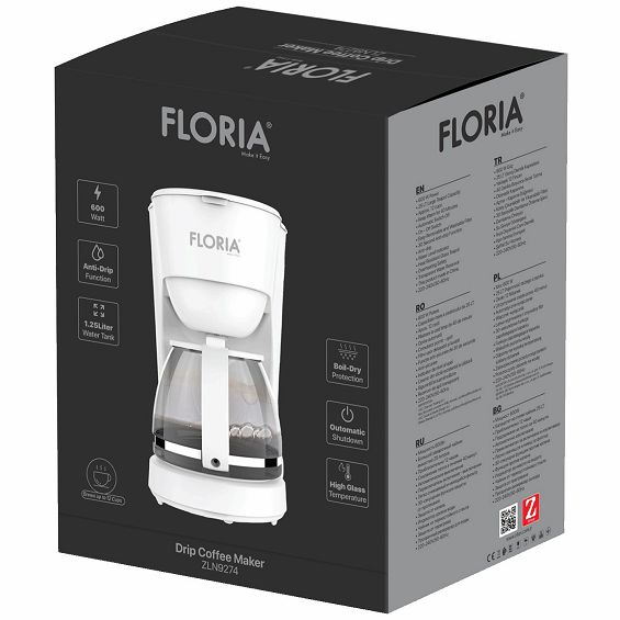 Floria Aparat za filter kavu, 600W - ZLN9274