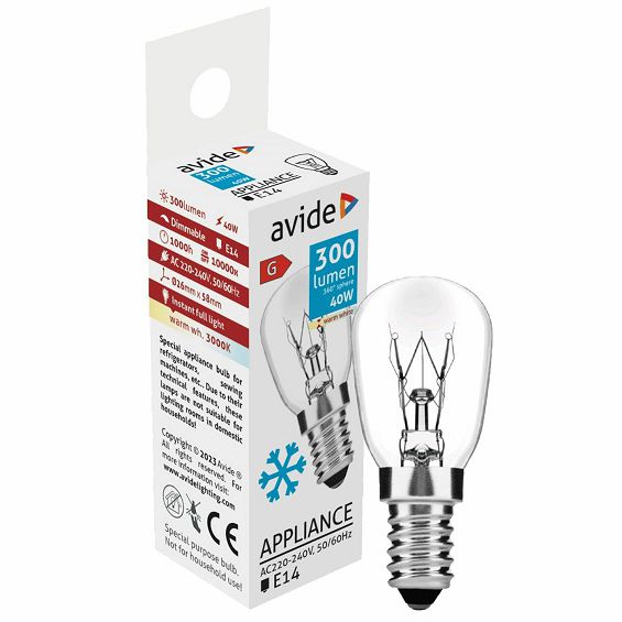 Avide Žarulja za hladnjak, LED 40W, E14, 3000K - Cooling Bulb 40W E14