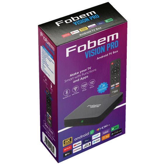 Fobem Prijemnik IPTV@Android,6K,4/64GB, WiFi 2.4/5GHz, Bluetooth - Vision Pro