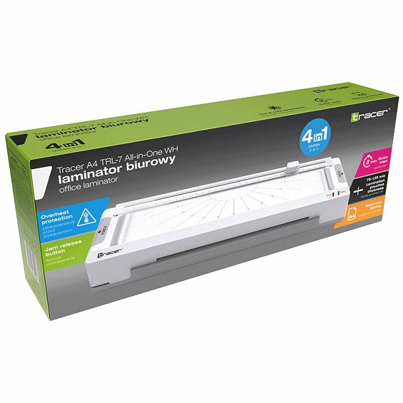 Tracer 4uq Laminator / Plastifikator / Resac A4 - TRACER A4 TRL-7 ALL-IN-ONE WH