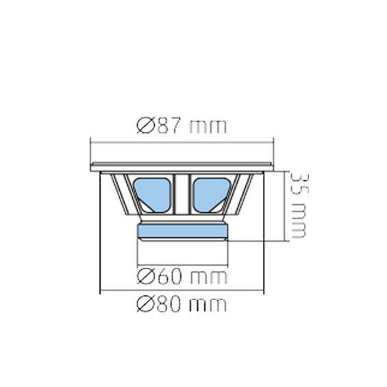 SAL Auto zvučnici, set, 87mm, 2x35W, 4 Ohm - BK 087