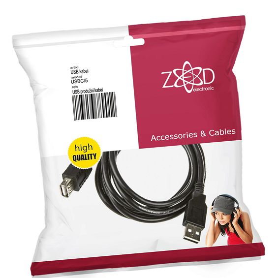 ZED electronic USB produžni kabel, dužina 5.0 metara - USBC/5