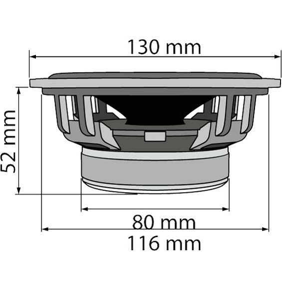 SAL Auto zvučnici, set,  130mm, 2x75W, 4 Ohm - CX 504