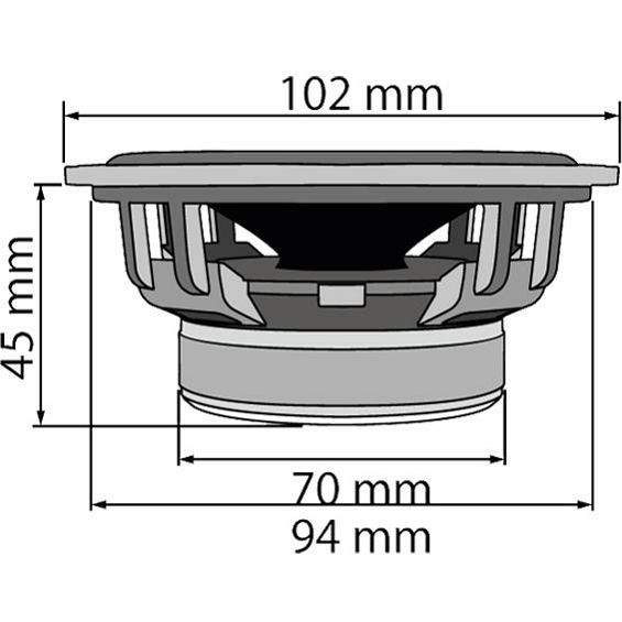 SAL Auto zvučnici, set,  100mm, 2x55W, 4 Ohm - CX 404