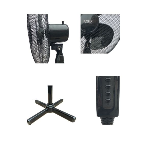 Floria Ventilator sa postoljem, promjer 40 cm, 40 W, crna - ZLN1181
