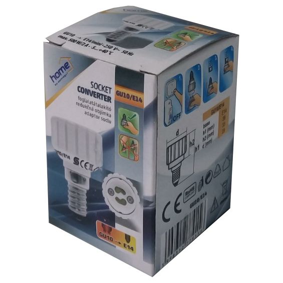 home Adapter za sijalično grlo E14 na GU10 - GU10/E14