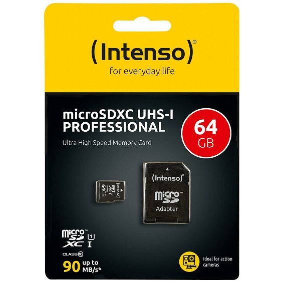 (Intenso) Micro SDHC/SDXC kartica 64GB Class 10, UHS-I +adapter, Pro - MicroSD 64GB Class10 UHS-I Pro