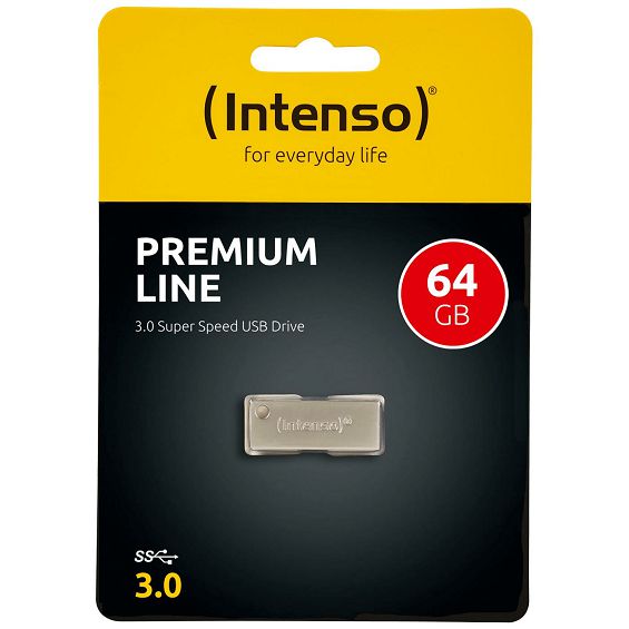 (Intenso) USB Flash 64GB Hi-Speed USB 3.0 up to 100MB/s, Premium Line - USB3.0-64GB/Premium Line