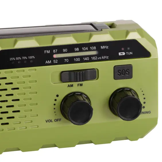 Adler AD 1197 Green solarni radio s ručnom dinamo punjačem, lampom i power bankom