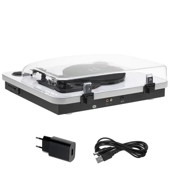 Adler AD 1914 Bijeli Gramofon – Bluetooth 5.4, USB Snimanje, 3 Brzine i Ugrađeni Stereo Zvučnici