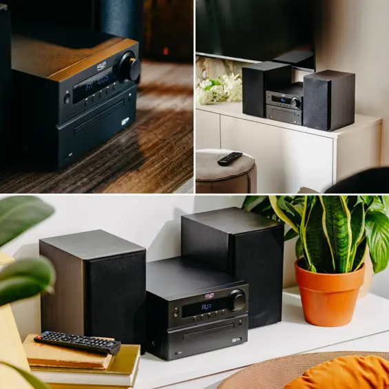 Adler AD 1917 Mini Hi-Fi Sustav – Bluetooth 5.3, CD, USB, FM Radio, 2 × 25 W RMS