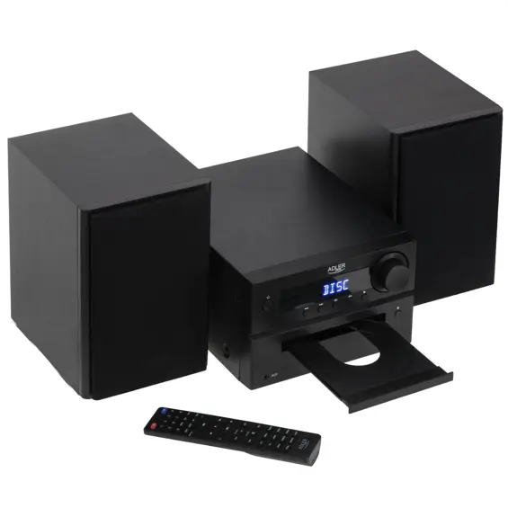 Adler AD 1917 Mini Hi-Fi Sustav – Bluetooth 5.3, CD, USB, FM Radio, 2 × 25 W RMS