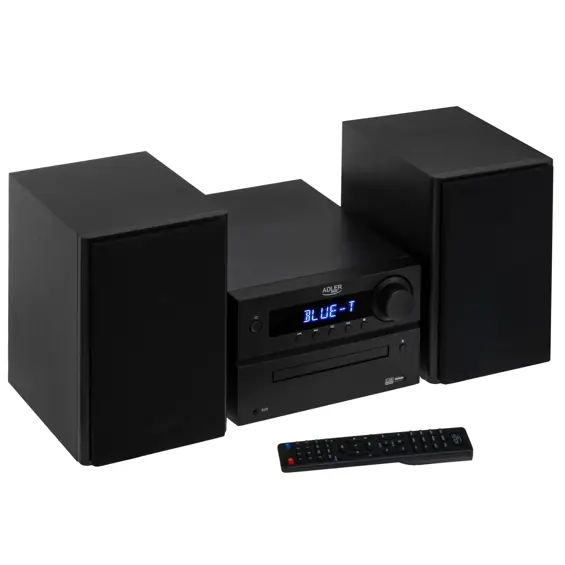 Adler AD 1917 Mini Hi-Fi Sustav – Bluetooth 5.3, CD, USB, FM Radio, 2 × 25 W RMS