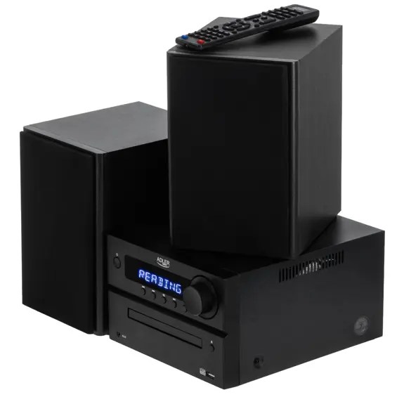 Adler AD 1917 Mini Hi-Fi Sustav – Bluetooth 5.3, CD, USB, FM Radio, 2 × 25 W RMS