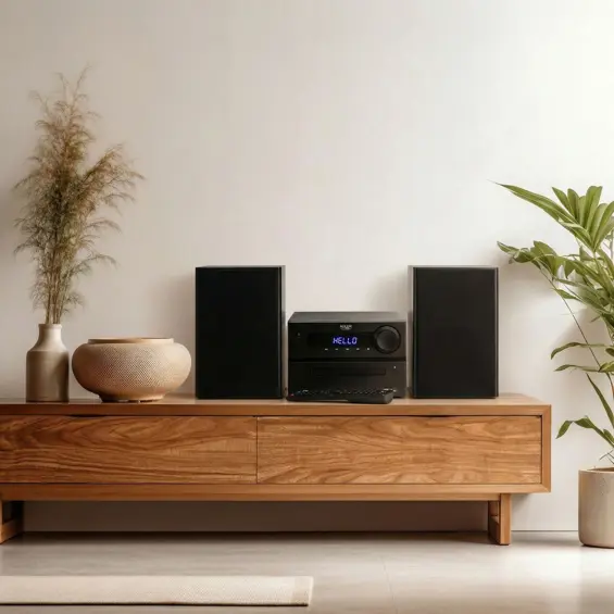 Adler AD 1917 Mini Hi-Fi Sustav – Bluetooth 5.3, CD, USB, FM Radio, 2 × 25 W RMS