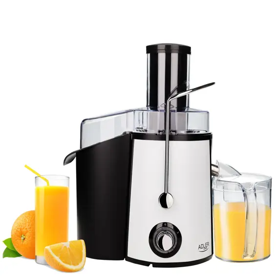 Adler AD 4128 Sokovnik – 1000 W, Veliki Otvor 75 mm, 2 Brzine, Posuda za Pulpu 2 L