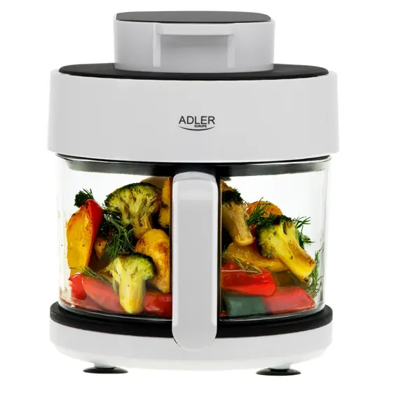 Adler AD 6316 Friteza na Vrući Zrak sa Staklenom Posudom 3 L – 1200 W, 8 Programa, LED Zaslon