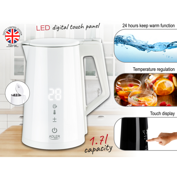 Adler AD1345W – električno kuhalo s regulacijom temperature