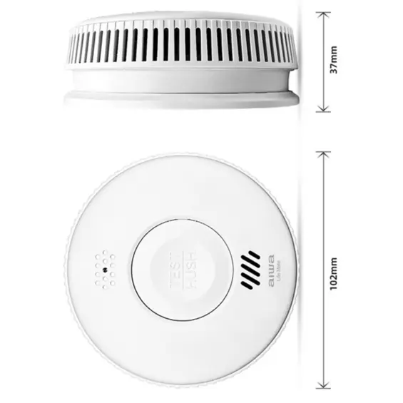 AIWA S100A-AA detektor dima s alarmom – baterijski, kompaktan