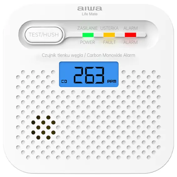 AIWA Y100A-AA senzor ugljičnog monoksida s alarmom – baterijski, kompaktan