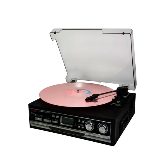 AKAI ATT-15SE Gramofon s FM Radiom i Kazetofonom, USB, SD, Bluetooth, Ugrađeni Zvučnici