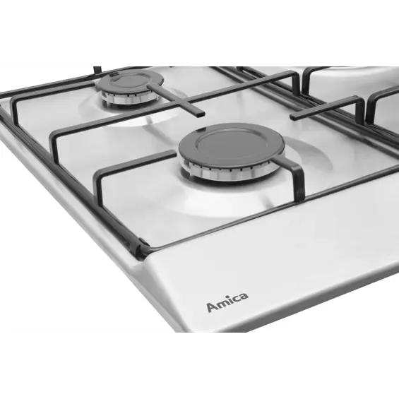 Amica PGA6100BpR ugradbena plinska ploča 59 cm, 4 plamenika, Inox
