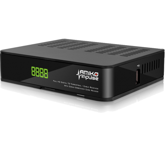 Amiko Prijemnik zemaljski, DVB-T2/C, FullHD, USB PVR, AV stream - Impulse T2/C