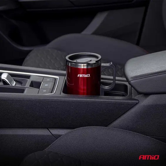 AMiO 02177 električni termo lončić za automobil 12 V, 450 ml, crveni