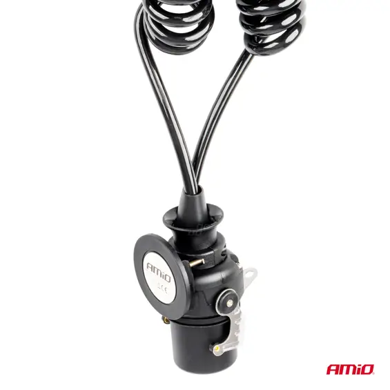 AMiO 04381 spiralni kabel za poluprikolicu TIR 15 PIN + 2 × 7 PIN N/S – 5 m, 24 V