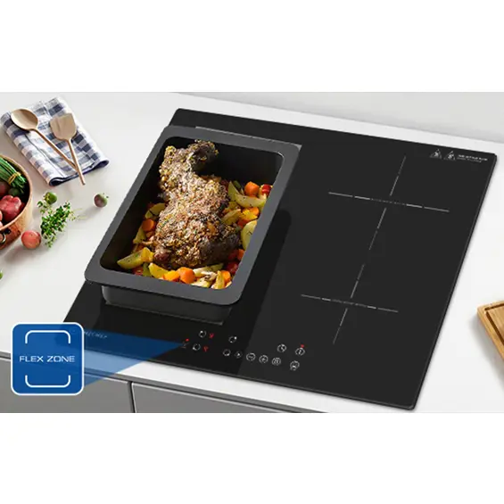 AMZCHEF CE-FS-I72S-FFDD07 ugradbena indukcijska ploča 4 zone 7200 W Flex Zone