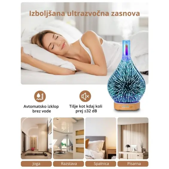 Anjou 3D Fireworks ADA022 difuzor eteričnih ulja s efektom “vatrometa