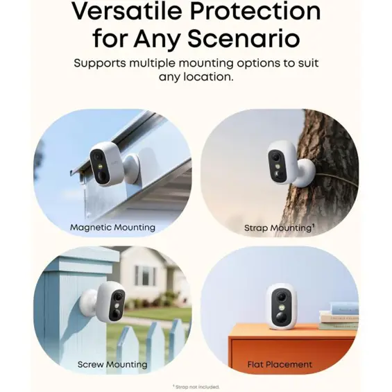 Anker Eufy Security EufyCam C35 Komplet 2 Vanjske Sigurnosne Kamere s Bazom, 1080p Full HD