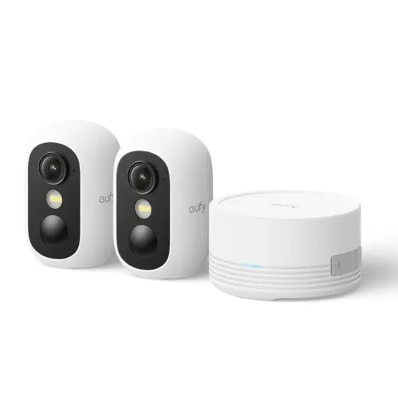 Anker Eufy Security EufyCam C35 Komplet 2 Vanjske Sigurnosne Kamere s Bazom, 1080p Full HD