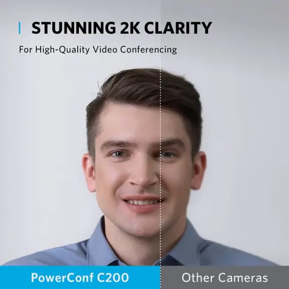 Anker PowerConf C200 2K Web Kamera - Profesionalna ultra-jasna slika za video pozive