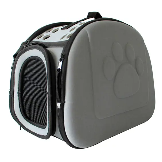 APTEL AG644W – Sklopiva transportna torba za pse i mačke XXL, 43 × 30 × 32 cm, siva