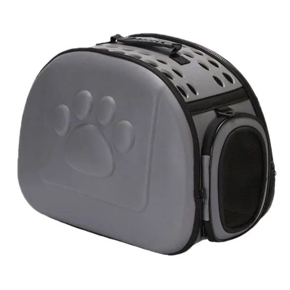 APTEL AG644W – Sklopiva transportna torba za pse i mačke XXL, 43 × 30 × 32 cm, siva