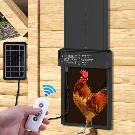 APTEL DA265A automatska vrata za kokošinjac sa solarnim panelom, timerom i daljinskim upravljačem