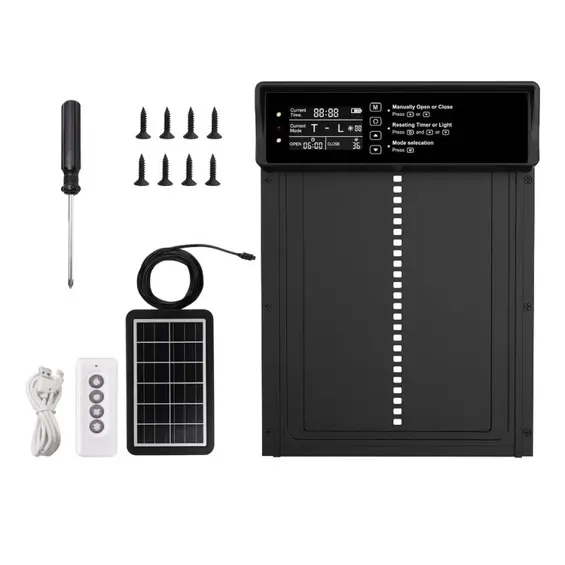 APTEL DA265A automatska vrata za kokošinjac sa solarnim panelom, timerom i daljinskim upravljačem