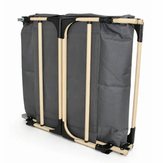 APTEL DA380C sklopivi kamperski krevet / ležaljka s madracem, 200 × 65 cm, do 130 kg – sivi