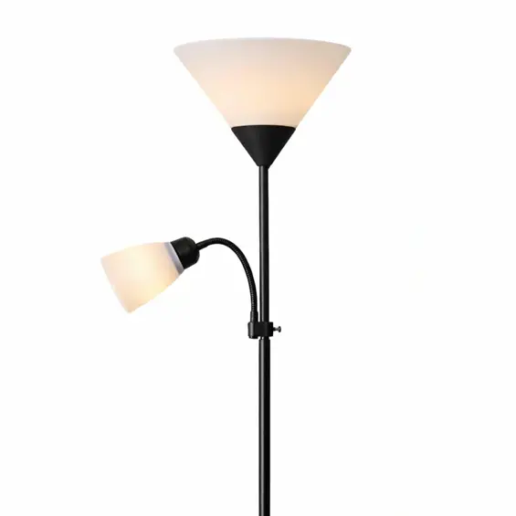 APTEL ZD187 podna lampa 170 cm, 2 × E27 – crna