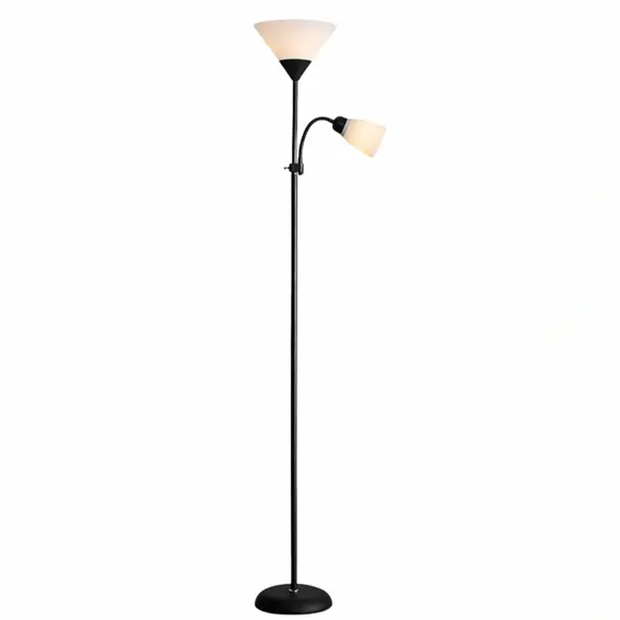 APTEL ZD187 podna lampa 170 cm, 2 × E27 – crna