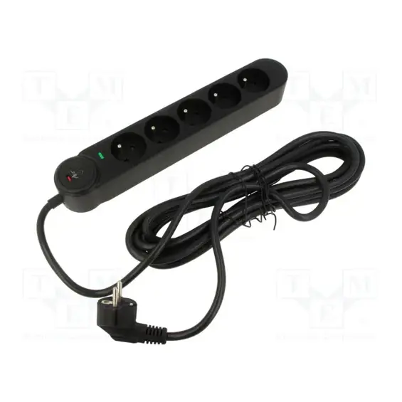 ART F2115 prenaponski produžni kabel s 5 utičnica i 5 m.