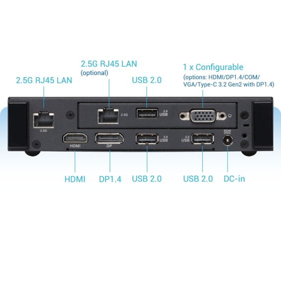 ASUS NUC Mini-PC Intel N100 / DDR4 / USB 3.2 Gen1 / NVMe PCIe 3.0 / Wi-Fi 6E