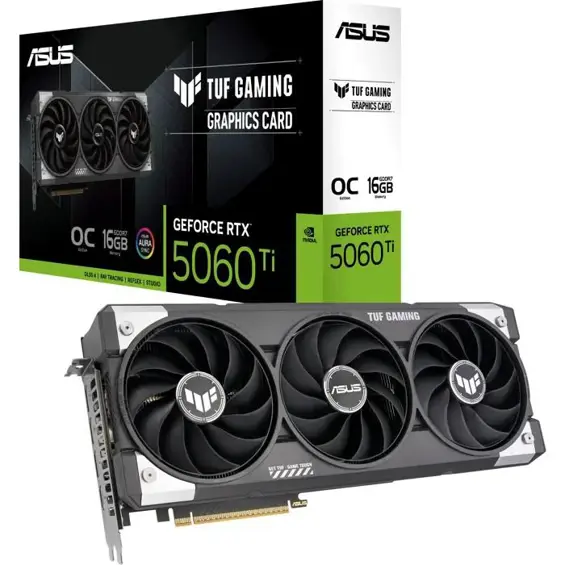 ASUS TUF Gaming GeForce RTX 5060 Ti OC, 16GB GDDR7, PCI-E 5.0 TUF-RTX5060TI-O16G-GAMING