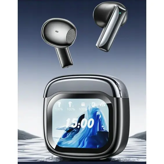 AWEI TP100 ENC TWS bežične slušalice Bluetooth 5.4 – zaslon na kućištu, ENC, IPX6
