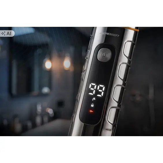 BERDSEN BD-270 – Višenamjenski trimer i električni brijač 15 u 1, 5 glava, USB-C, LED zaslon, IPX6, do 90 min rada