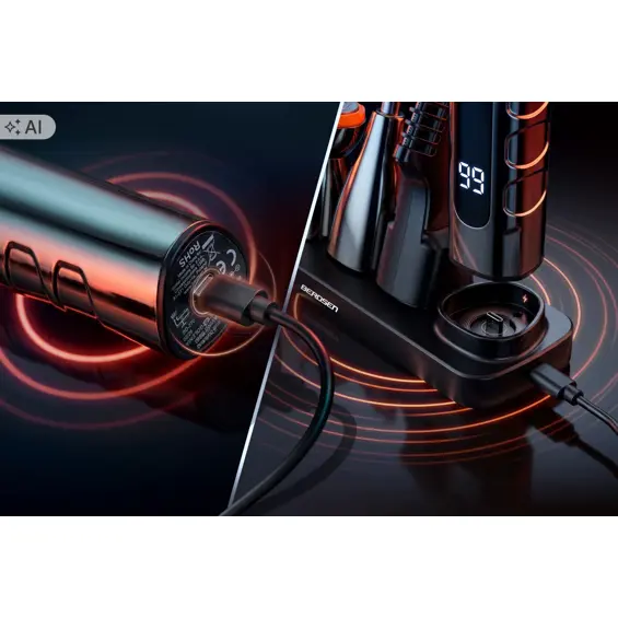 BERDSEN BD-270 – Višenamjenski trimer i električni brijač 15 u 1, 5 glava, USB-C, LED zaslon, IPX6, do 90 min rada