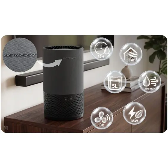 Berdsen BD-503 – Evaporativni ovlaživač zraka 5 L, 350 ml/h, 35 W