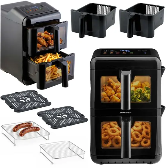Berdsen BD-663 Air Fryer dvokomorna friteza na vrući zrak 11,6 L 3000 W – 9 programa, Dual Zone