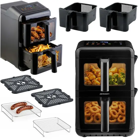 Berdsen BD-663 Air Fryer dvokomorna friteza na vrući zrak 11,6 L 3000 W – 9 programa, Dual Zone